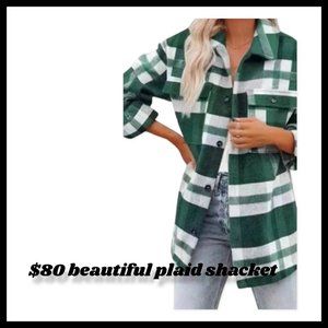 GREEN AND WHITE SHACKET